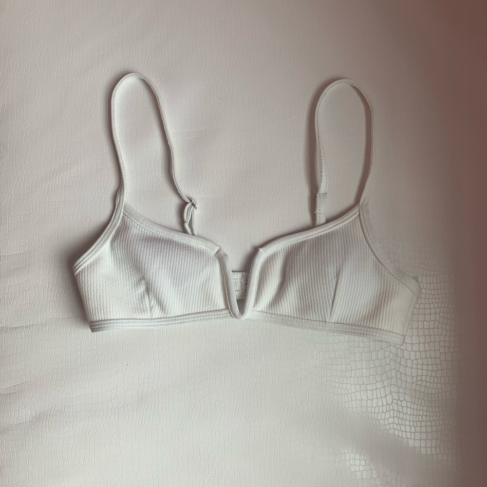 White bikini top cut out
